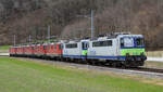 Der längste Lokzug aller Zeiten auf der OeBB (SBB/WRS).