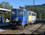 WRS - ex BLS / SBB - Re 4/4  420 502-7 abgestellt im Bahnhof von Oensingen am 20.09.2022