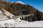 4 Tage bis zum endgültigen Aus: Am 07.12.2021 ist BLS Re 420 501 unterwegs als RegioExpress 4069 von Spiez nach Zweisimmen und konnte hier auf dem Bunschenbach Viadukt bei Weissenburg aufgenommen