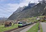 Re 420 503 mit Schulungszug am 25.04.2012 in Silenen