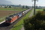 SBB: Kohlezug mit der Re 420 264-5 und der Re 620 046-3  BUSSIGNY  bei Grenchen am 29.