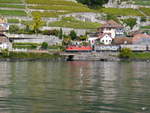 SBB - Re 4/4 420 298-2 mit Güterzug unterwegs am Lac Leman bei St.