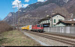 Re 4/4 II 11293 mit Postzug Härkingen - Cadenazzo am 14.