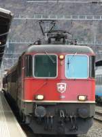 SBB - Re 4/4 11200 im Bahnhof von Brig am 10.03.2007