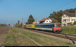 SBB Funkmesswagen geschoben von Re 4/4 11302 und pilotiert von einem EW I BDt am 10.