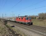 Mumpf - 14.02.2019 : Re 420 252 mit einem Güterzug