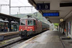 Schlakenzug Oberburg - Kebag Emmenspitz Zuchwil mit der Re 420 283-4 nach der Umfahrung in Burgdorf am 8.