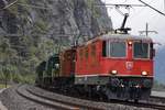 100 Jahre Krokodil am 19.10.2019: Re 4/4 II 11192 hilft den drei Krokis Ce 6/8 ll 14253, Ce 6/8 lll 14305 und Be 6/8 lll 13302 durch die ETCS-Abschnitte zu kommen.