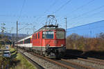 Re 4/4 II 11149 fährt Richtung Bahnhof Itingen.