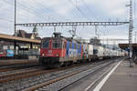 Re 420 307-1 durchfährt den Bahnhof Rupperswil.