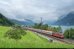 SBB Re 420 301-4 am EC 163 Transalpin bei Unterterzen.