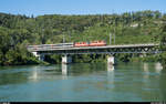 SBB Re 4/4 II 11108 und 11109 mit einem IR 37 am 21.