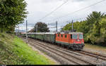 Die erste historische Re 4/4 II, die 11173 des DSF, am 26.