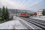 SBB Re 420 172-9 unterwegs mit IR36 1963 von Basel SBB nach Zürich HB und konnte hier am 07.12.2020 bei Villnachern aufgenommen werden.