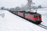 Re 10 zum Stahlwerk Gerlafingen mit Re 420 336-0 + Re 620 670  AFFOLTERN AM ALBIS  bei Biberist am 9.