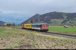 Am 11.03.2021 ist SBB Re 420 138-0 mit X 60 85 99-90 108-9 und BDt 50 85 82-33 990-1 als Messzug im Gürbetal unterwegs und konnte hier bei Mühlethurnen aufgenommen werden.