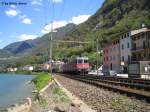 Re 6/6 11681 ''Immensee'' und Re 4/4'' 11185 am 3.8.07 in Capolago.