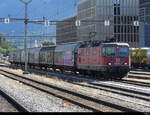 SBB - 420 291 mit Güterwagen abgestellt in Sion am 21.09.2021