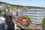 SBB Re 420 111 / Fussballextrazug St. Gallen - Zürich Altstetten / Hardturmviadukt Zürich, 2. Oktober 2021