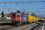 Re 420 344-4 durchfährt den Bahnhof Rupperswil.