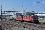 Doppeltraktion, mit den Loks 420 269-3 und 420 265-1 durchfährt den Bahnhof Rupperswil.