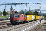 Re 420 348-5 durchfährt den Bahnhof Rupperswil. Die Aufnahme stammt vom 12.05.2022.