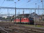 Re 4/4'' 11144 und 11207 in Zrich HB am 26.8.07