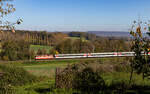 11109 mit dem  IC 486 (Zürich HB - Singen(Htw)) bei Lottstetten 27.10.22