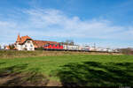 Am 07.11.2021 konnte SBB Cargo Re 420 267 mit einem umgeleiteten CargoExpress nach Lausanne bei Fribourg Poya aufgenommen werden