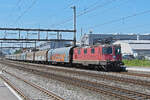 Re 420 296-6 durchfährt am 12.08.2024 den Bahnhof Rupperswil.