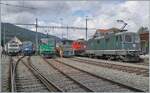 60 Jahre BoBo - dafür richtete die OeBB ein einmaliges Treffen von 25 Loks aus. Auf diesem Bild in Balsthal aufgenommen zeigen sich die SBB Re 4/4 II 11355 in Grün, im Hintergrund die Ge 4/4 II der RhB, ein ÖBB Tm, die BAM /MBC Re 4/4 506 die WRS Re 4/4 II 502 und eine Re 456. 
Erstaunlicherweise war trotz der sich immer wieder bewegenden Loks das Gelände frei zugänglich, was einmal mehr zeigt, wenn alle sich bemühen und die nötige Vorsicht walten lassen, sind Veranstaltungen dieser Art ein schöner Erfolg.   

14. September 2024