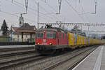 Re 420 349-3 durchfährt am 17.02.2025 den Bahnhof Rupperswil.