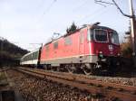 Re 4/4 II 11197 mit IC nach Zrich HB bei Sissach am 08.01.2008