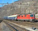 Die Re 4/4 II trifft mit dem Alpen-Express aus Utrecht am 9.