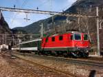 Re 4/4 II 11133 mit IR nach Locarno am 20.03.2008 bei Faido.