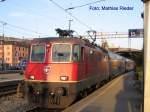 Re 4/4`` 11219 vor den Nachtzug nach Basel, Berlin am 26.04.08 zur Abfahrtbereit in Zrich HB