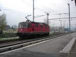 Eine Re 4/4 II dst als Leerzug nach Buchs/SG.