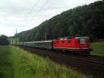 Re 4/4 II 11129 mit IR nach Zofingen bei Tecknau am 08.07.2008