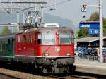 SBB - Re 4/4 11126 mit Schnellzug unterwegs in Liestal am 19.09.2008