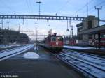 Re 4/4'' 11300 erreichtam 15.2.09 Arth-Goldau mit dem IR 2182 nach Luzern - Basel SBB.