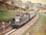 SBB Re 4/4'' 11326 - c/o Neuchatel - 08.04.1989