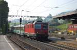 Re 4/4 11155 mit Voralpenexpress am 01.07.2009 in Samstagern