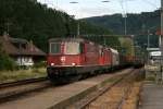 Am Nachmittag des 17.9.2009 fhrt der Gterzug 90136 durch Yvonand.