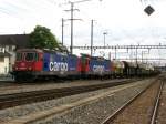 Re 4/4 II- Doppelpack mit GZ bei Pratteln am 26.10.2009