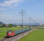 Re 4/4 II 11130 mit EW II-Pendel bei Kiesen am 09.06.2010