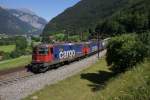 Re 420 160-4 und Re 620 086-9 am 26.6.10 bei Erstfeld.