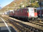 Die Re 4/4'' 11315 und 11331 (beide bereits mit einer Klimaanlage ausgerstet) waren am 12.11.05 in Bellinzona abgestellt.