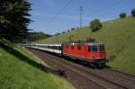 Re 4/4 II 11208 mit dem IR 1973 am 2.8.11 bei Mumpf.