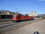 Die Re 4/4'' 11266 verlsst am 29.11.2011 mit einem Tm'' Porrentruy.