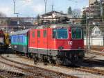 SBB - Re 4/4 11195 abgestellt im Bahnhofvorfeld des Bahnhofs Bern am 20.02.2012 ..